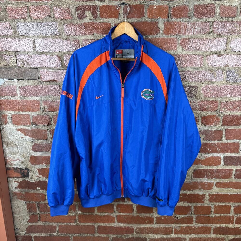 Nike Florida Gators Jacket Mens Large Blue NCAA Football Clima Fit Windbreaker